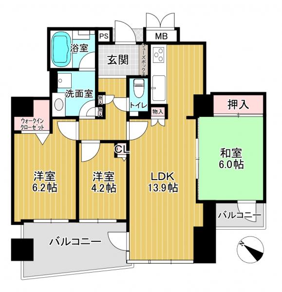 マンション 枚方市香里ケ丘8丁目 京阪本線香里園駅 13万円