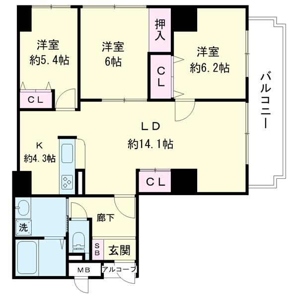 中古マンション 高槻市天神町2丁目 JR東海道本線(米原〜神戸)高槻駅 4,180万円