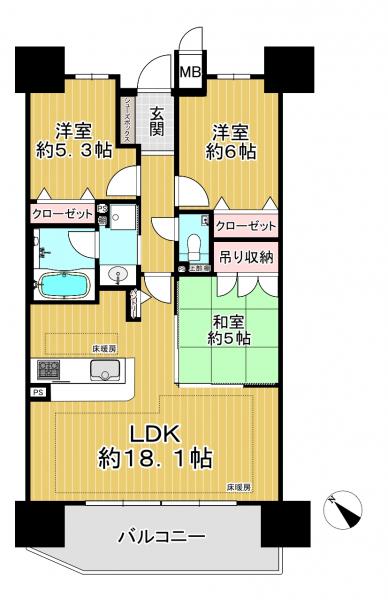 中古マンション 京田辺市山手西１丁目 JR学研都市線松井山手駅 3,980万円