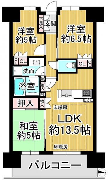 中古マンション 大阪市淀川区十八条1丁目 大阪メトロ御堂筋線東三国駅 4,450万円