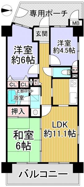 中古マンション 大東市新町 JR学研都市線住道駅 2,980万円