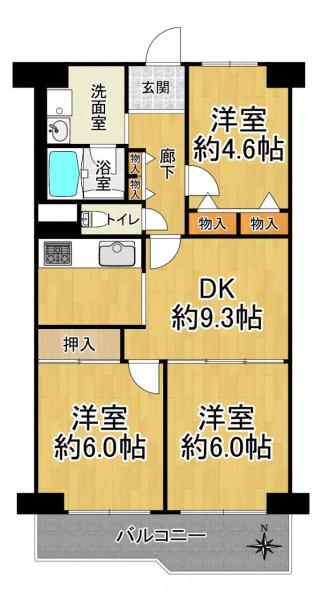 中古マンション 京都市南区吉祥院仁木ノ森町12 JR東海道本線（米原〜神戸）西大路駅 1,380万円