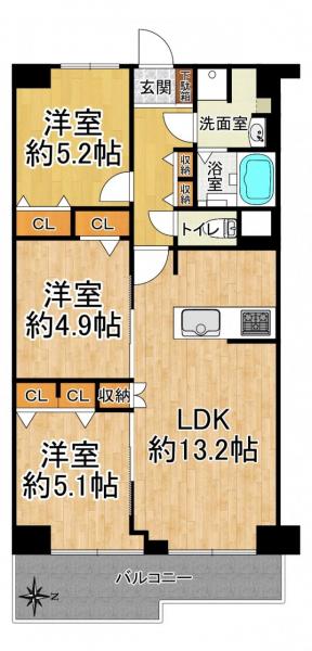 中古マンション 京都市南区吉祥院仁木ノ森町12 JR東海道本線(米原〜神戸)西大路駅 2,290万円