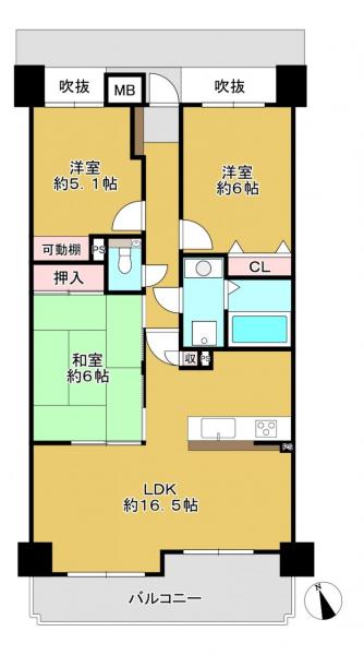 中古マンション 枚方市上島町 京阪本線牧野駅 2,580万円