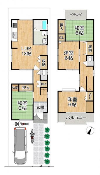 中古戸建 宇治市小倉町山際 近鉄京都線小倉駅 1,980万円