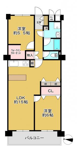 中古マンション 枚方市三栗２丁目 京阪本線牧野駅 1,880万円