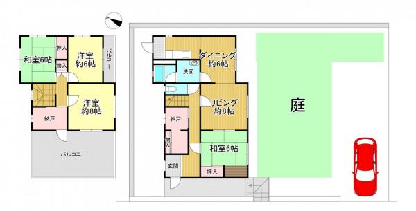 中古戸建 枚方市長尾台１丁目 JR学研都市線長尾駅 4,180万円