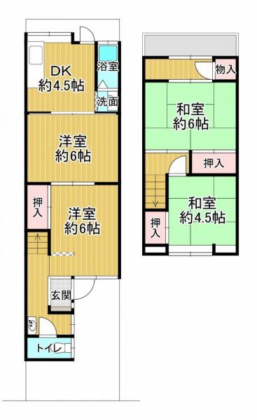 中古テラスハウス 京都市伏見区深草川久保町 京阪本線龍谷大前深草駅 1,280万円