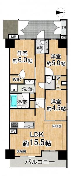 中古マンション 京都市下京区中堂寺坊城町 JR山陰本線丹波口駅 7,290万円