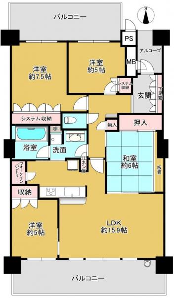 中古マンション 枚方市楠葉花園町 京阪本線樟葉駅 6,980万円