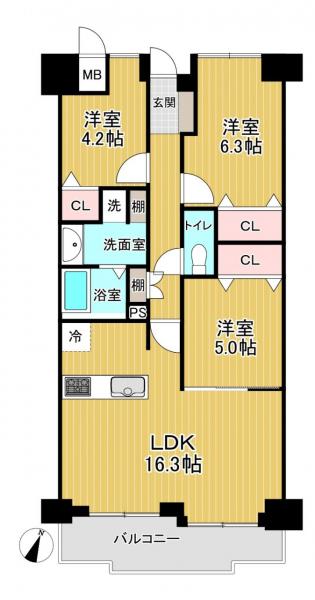 中古マンション 枚方市東山１丁目 京阪本線樟葉駅 2,490万円
