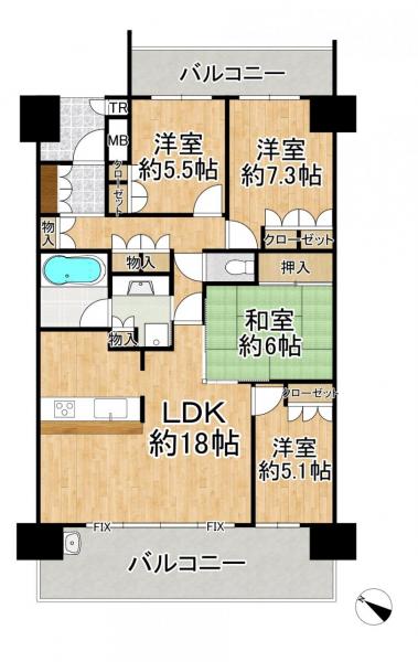 中古マンション 八幡市欽明台東 JR学研都市線松井山手駅 4,180万円