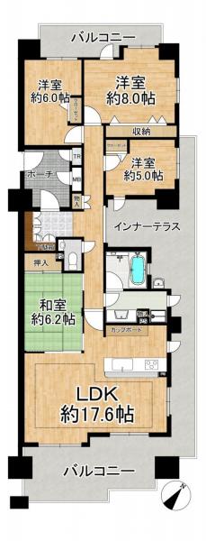 中古マンション 八幡市欽明台東 JR学研都市線松井山手駅 2,950万円