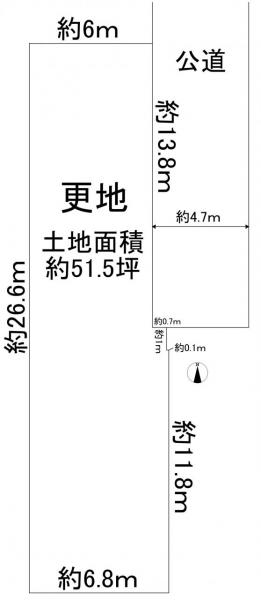 土地 門真市四宮６丁目 京阪本線萱島駅 2,750万円