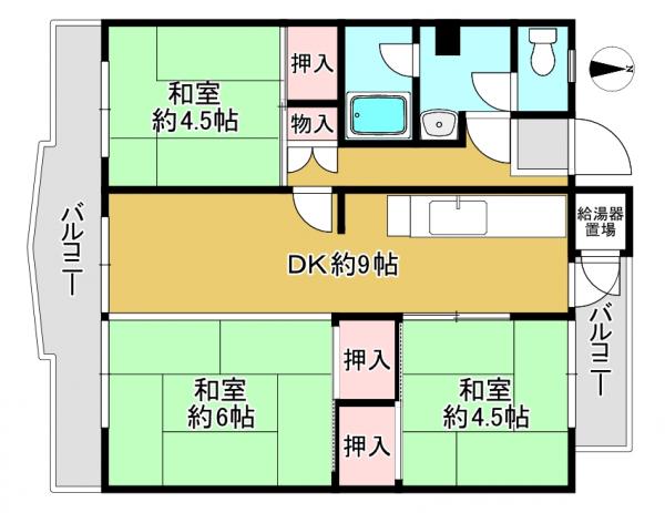 中古マンション 八幡市男山笹谷 京阪本線樟葉駅 580万円