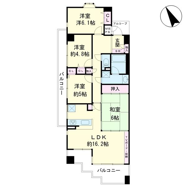 中古マンション 寝屋川市三井南町 京阪本線香里園駅 1,980万円