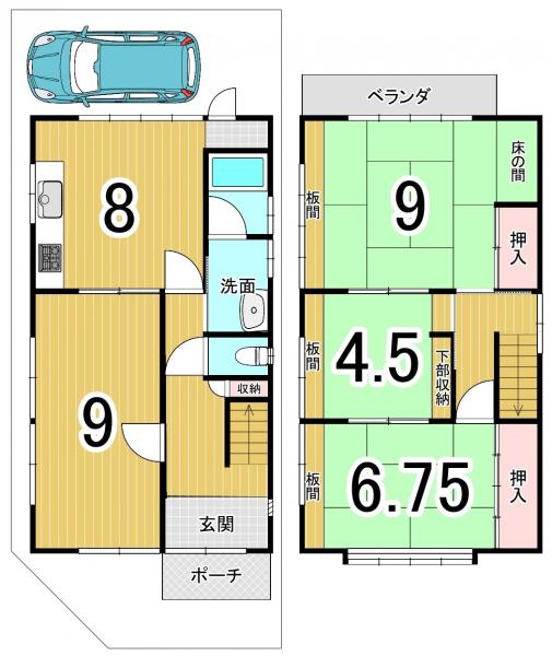 中古戸建 京都市伏見区向島二ノ丸町 近鉄京都線向島駅 1,580万円