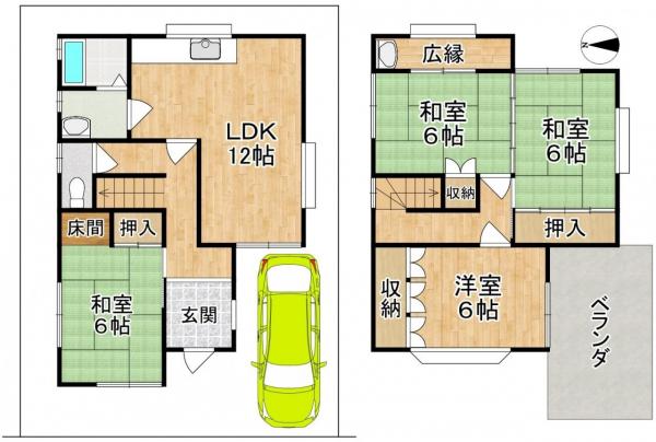 中古戸建 城陽市富野南清水 JR奈良線長池駅 1,630万円