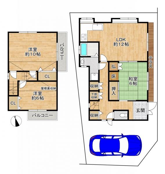 中古戸建 枚方市西牧野３丁目 京阪本線牧野駅 2,380万円