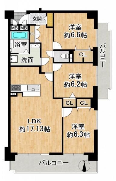 中古マンション 京都市左京区静市市原町 叡山電鉄二軒茶屋駅 2,390万円