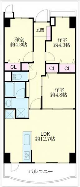 中古マンション 守口市大久保町２丁目 京阪本線大和田駅 2,080万円