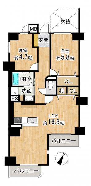 中古マンション 京都市上京区仁和寺街道千本西入五番町 京福電鉄北野線北野白梅町駅 3,399万円