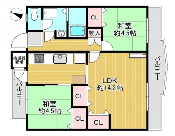 中古マンション 八幡市男山笹谷 京阪本線樟葉駅 630万円
