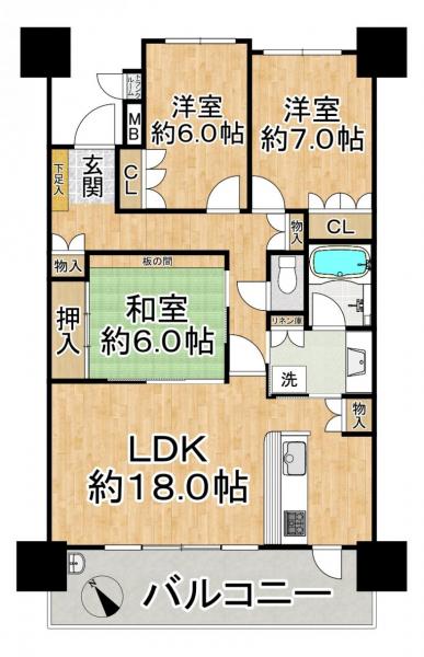 中古マンション 八幡市欽明台東 JR学研都市線松井山手駅 3,590万円