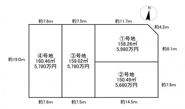 土地 枚方市楠葉並木１丁目 京阪本線樟葉駅 5,680万円～5,980万円