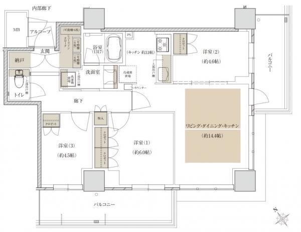 マンション 枚方市岡東町 京阪本線枚方市駅 20.8万円