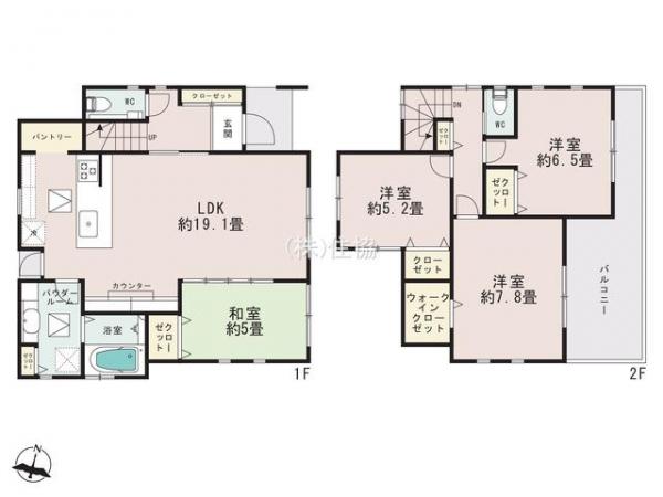 ふじみ野市苗間　中古一戸建て 間取り図