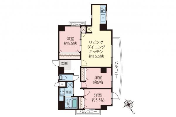 グランシェ志木　8階 間取り図