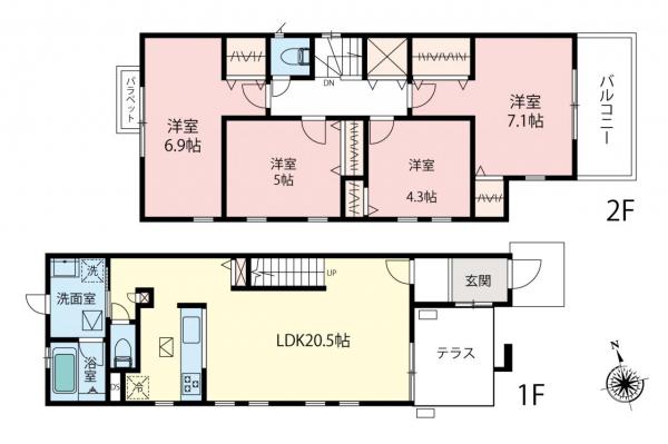 中古一戸建て 志木市下宗岡１丁目 JR武蔵野線北朝霞駅 3,390万円