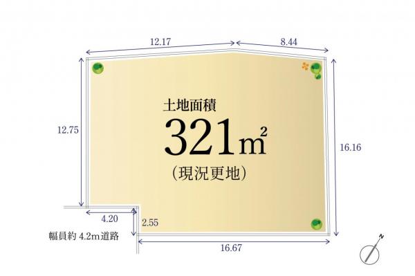 【７月のおすすめ物件】新座市大和田4丁目　土地 区画図