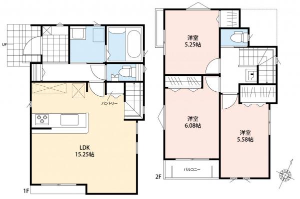 狭山市狭山　未入居　中古一戸建て 間取り図