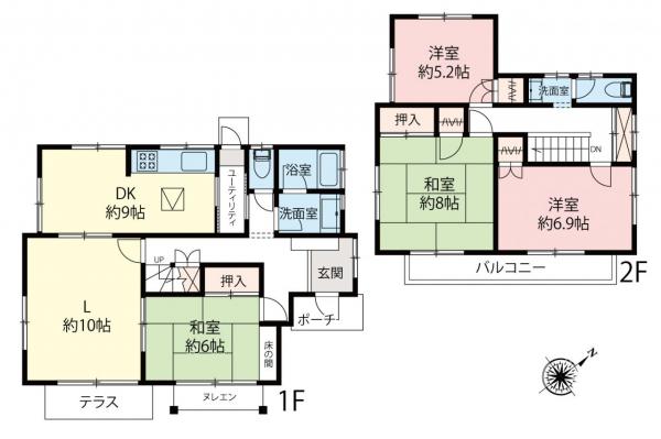 中古一戸建て 所沢市松が丘２丁目 西武池袋線所沢駅 3,080万円