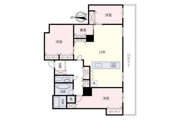 リズムタワーI　22階 間取り図