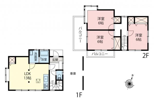 坂戸市鎌倉町　中古一戸建て 間取り図