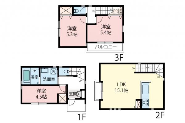 中古一戸建て 入間郡三芳町大字藤久保 東武東上線鶴瀬駅 2,680万円
