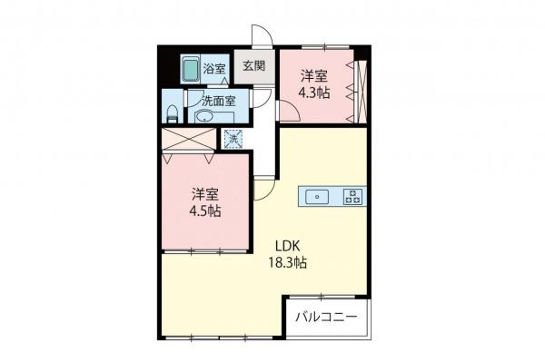 豊玉南住宅　14階 間取り図