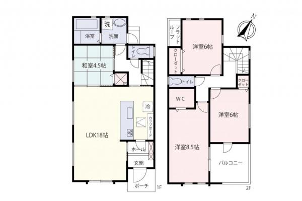 東松山市山崎町　未入居　中古一戸建て 間取り図