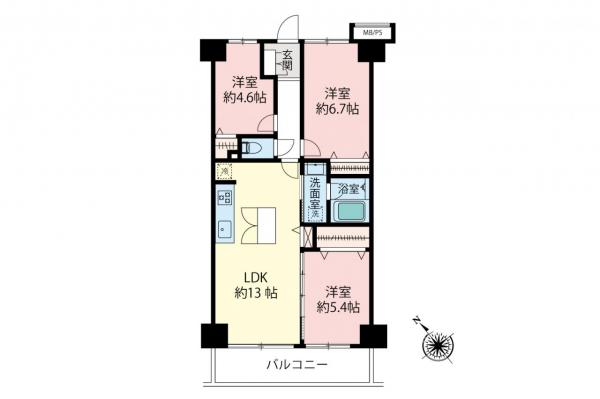 エステ・スクエア新所沢　3階 間取り図