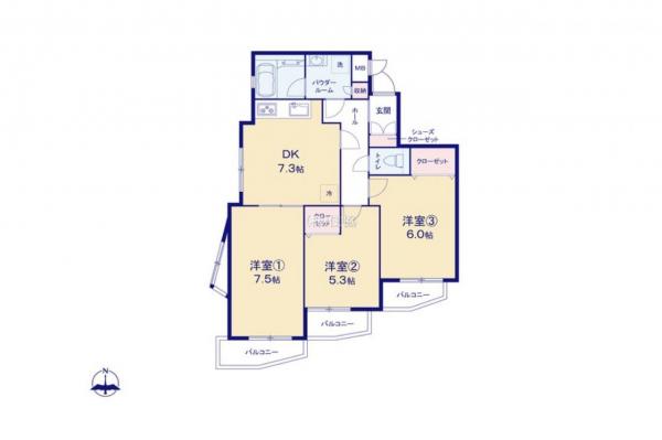 セザール上井草　2階 間取り図