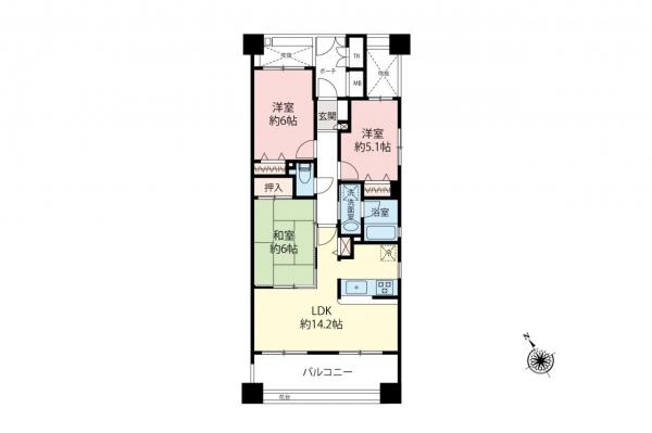 ヴィルヌーブ新所沢　2階 間取り図