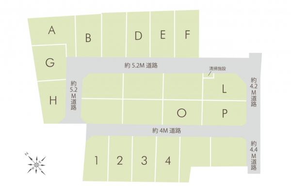 新座市馬場1丁目　土地 全体区画図