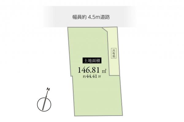狭山市富士見２丁目　土地 区画図