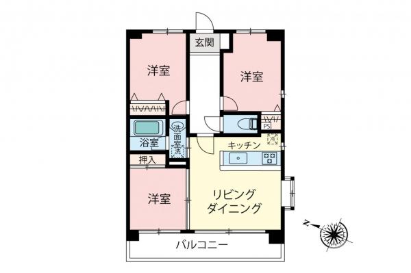 ライオンズガーデン航空公園　2階 間取り図
