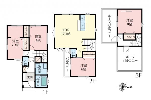 【未入居・駅徒歩13分】ふじみ野市南台2丁目　中古一戸建て 間取り図