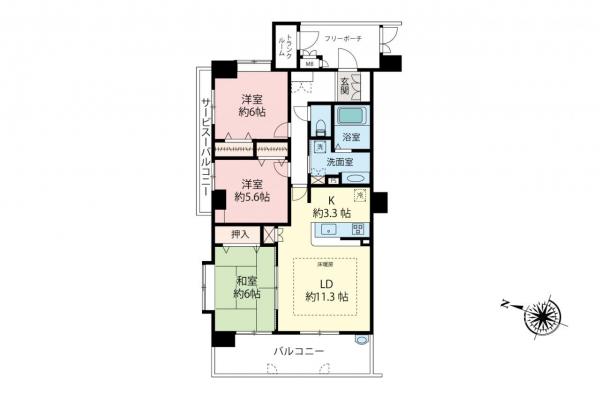 アステールふじみ野アバンシー　3階 間取り図