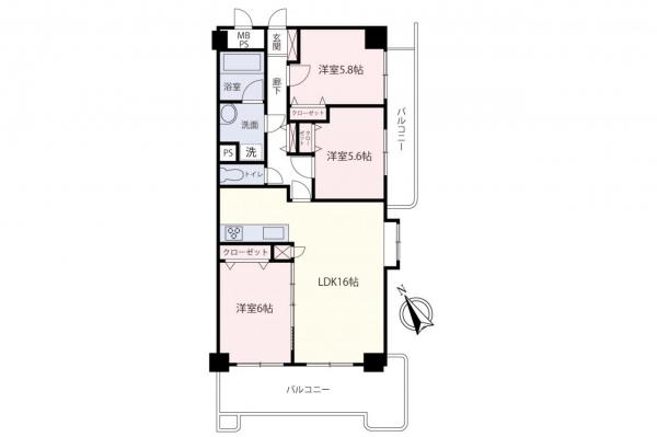 ガーデンパーク飯能　8階 間取り図